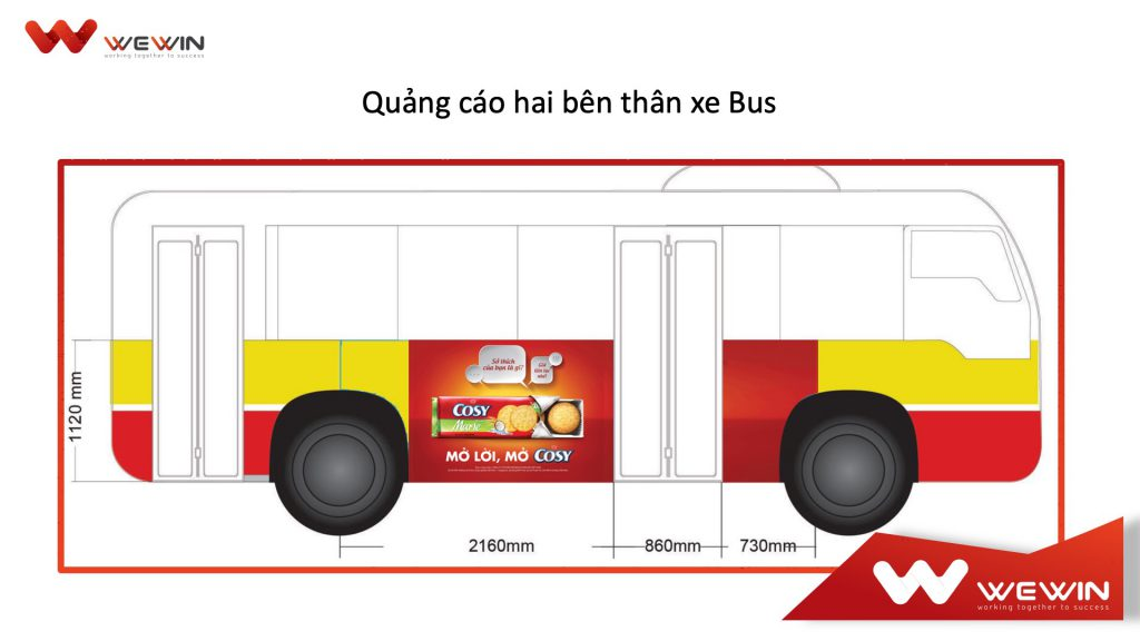 Quảng cáo xe Bus tại miền Bắc Quảng cáo hai bên thân xe bus