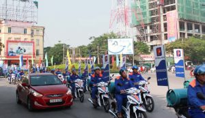 Hình ảnh tổ chức chạy Roadshow bằng xe máy tại Đà Nẵng