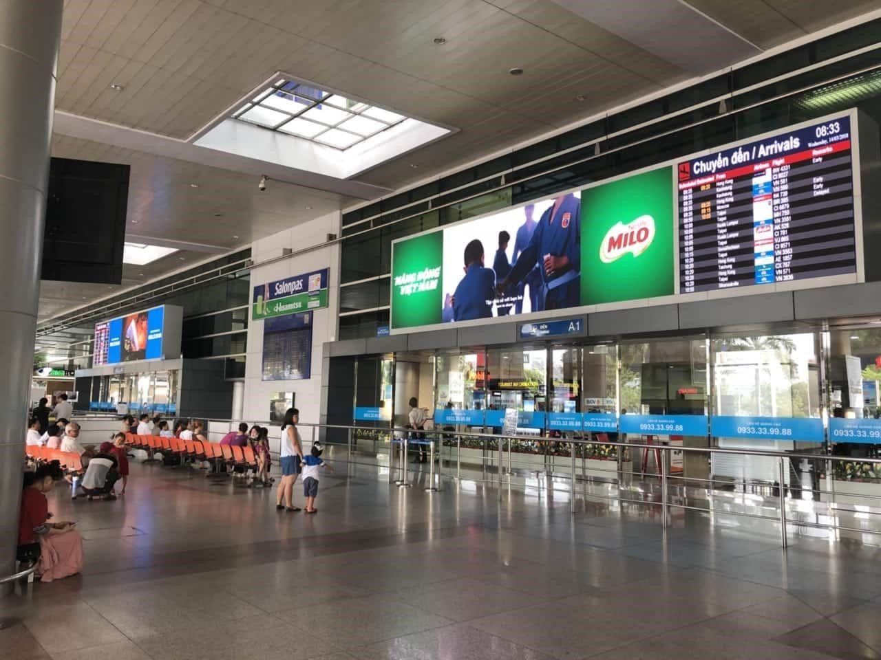 Quảng cáo của thương hiệu MILO tại sân bay