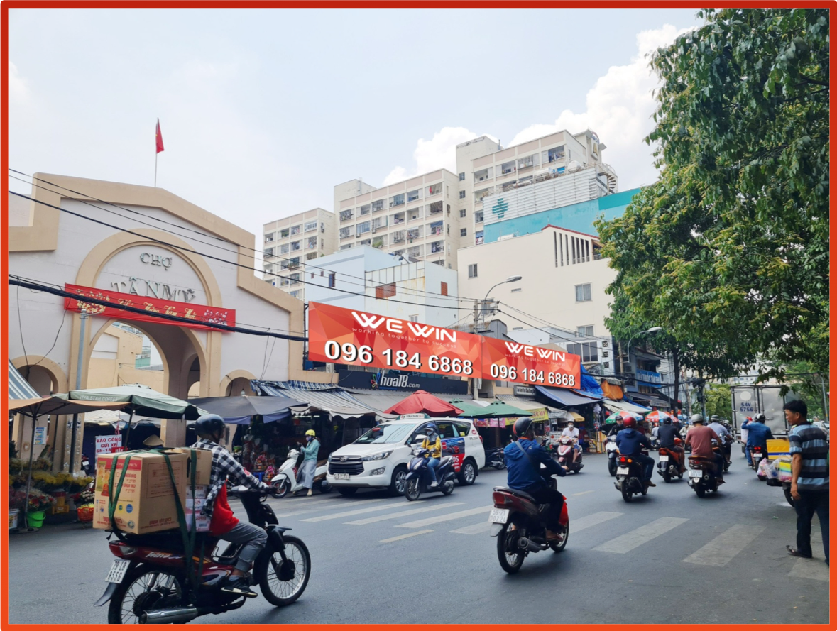Quảng cáo tại chợ Tân Mỹ - TP Hồ Chí Minh