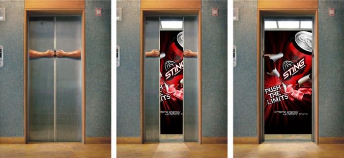 Quảng cáo decal thang máy