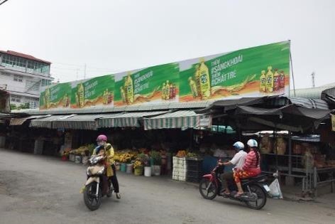Quảng cáo tại chợ Châu Thành - An Giang