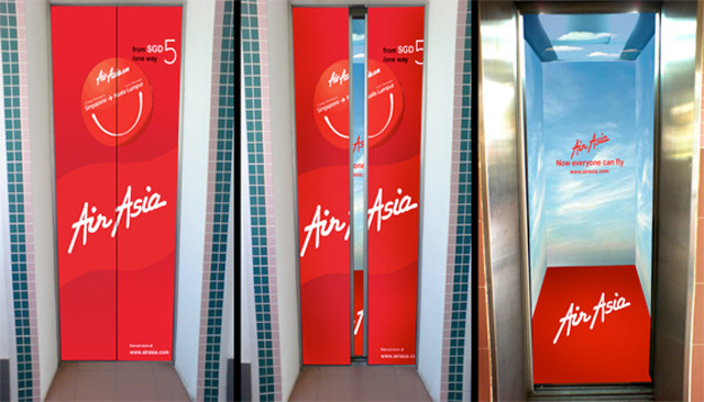 Quảng cáo thang máy ấn tượng của Airasia