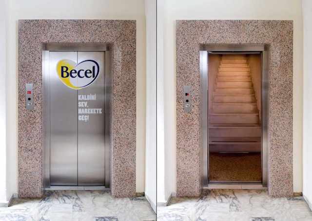 Quảng cáo thang máy ấn tượng của Becel