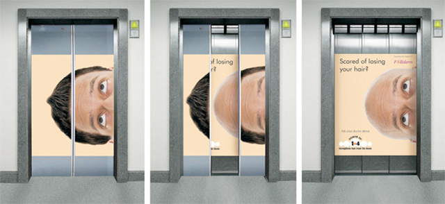 Ý tưởng quảng cáo thang máy ấn tượng của Folliderm