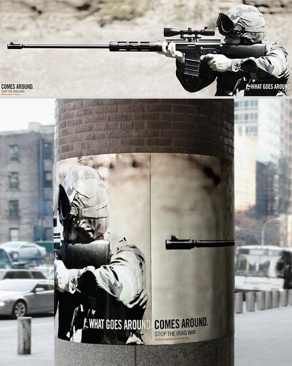 Quảng cáo của chiến dịch chống chiến tranh Iraq