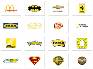 Logos sử dụng màu vàng trong bộ nhận diện