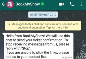 BookMyShow ứng dụng WhatsApp để tối ưu hóa quá trình đặt chỗ cho khách hàng