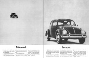 Chiến dịch “Think Small” được thực hiện trên báo in của Volkswagen 